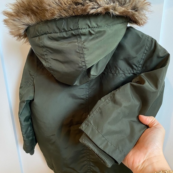 ❄️ 1.5-2.5y H&M Kids Army Green Winter Jacket - Picture 5 of 11